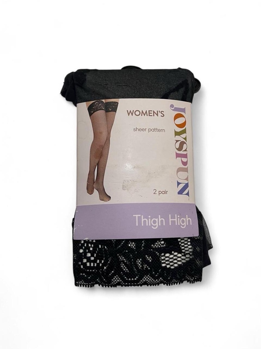 Women’s One Size JoySpun 2 Pairs Thigh High Sheer Pantyhose Stockings Tights NWT